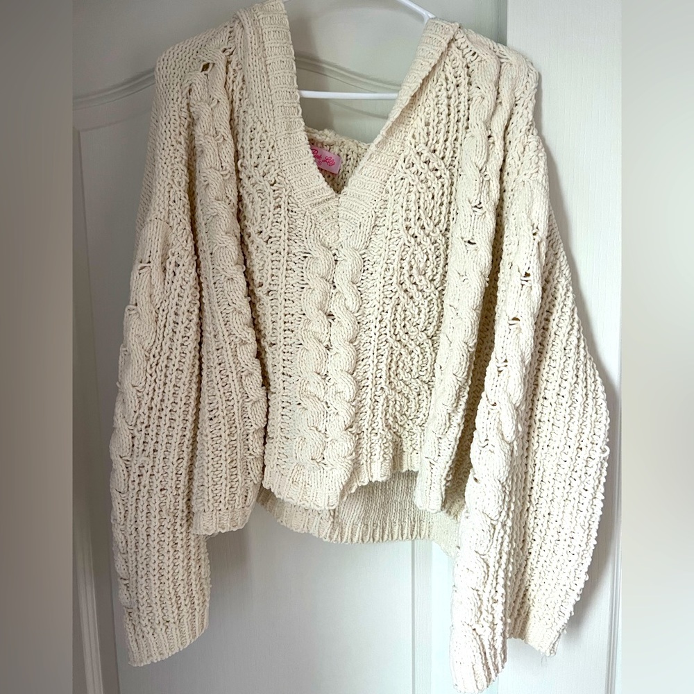 XL Knit Chunky White Sweater